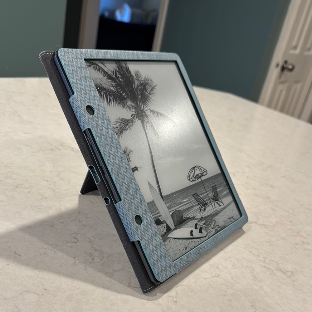 Amazon Blue eBook Reader with Sleek Design